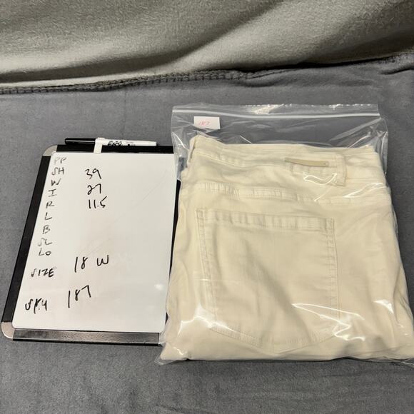 Soft Surroundings Jeans Womens 18W (39x27 ACTUAL) White Denim Coastal Stretch - Picture 7 of 7